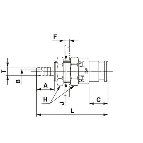 キューブカプラ(プラグ)POM(ポリアセ