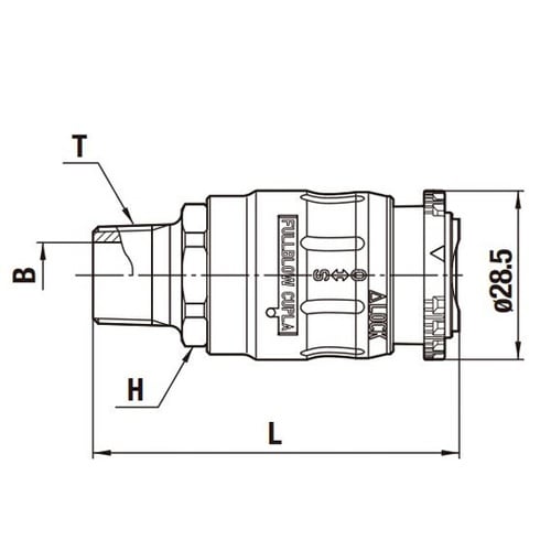 フルブローカプラ(ソケット)アルミニウム