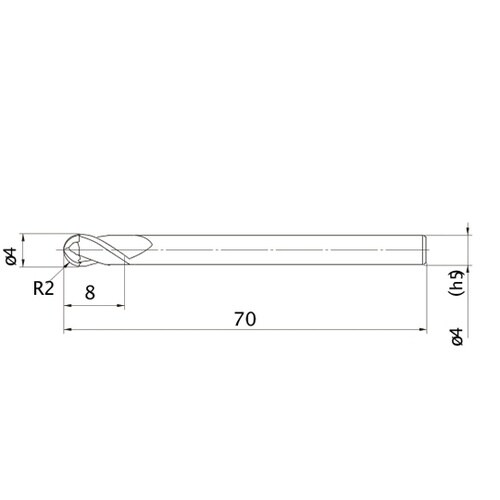 MS plusエンドミル MP2MB R