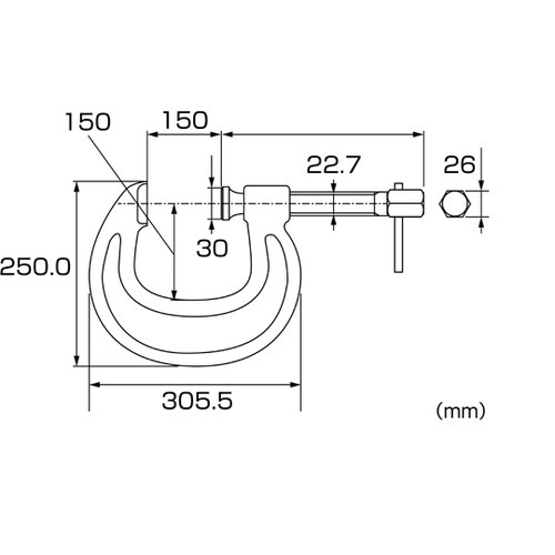 シャコ万力 C150