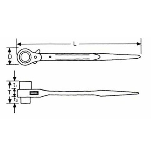 両口 ラチェットレンチ O型 RWO−1