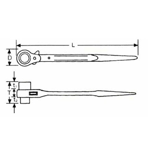 両口 ラチェットレンチ O型 RWO−1