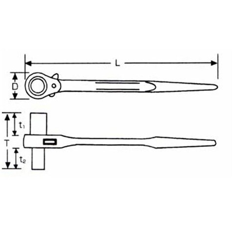 両ロングラチェットレンチ RWD1314