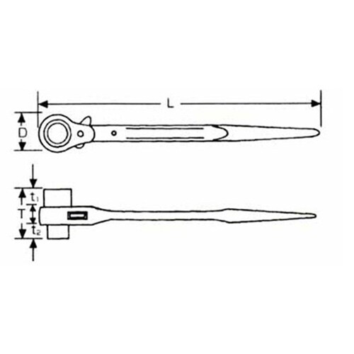 両口 ラチェットレンチ O型 RWO−1