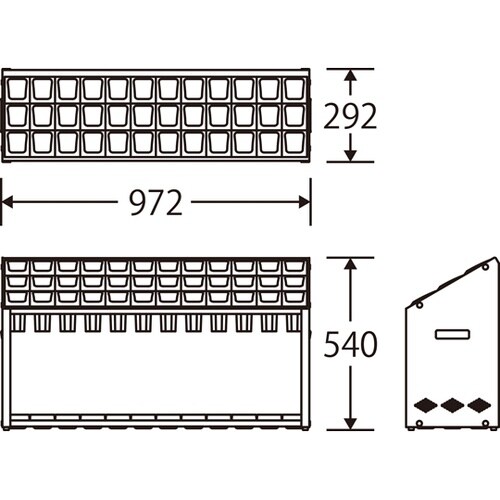 N−36 ライトグレー 傘たて