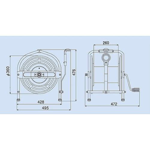 15/20mmx40m 散水ホースリール
