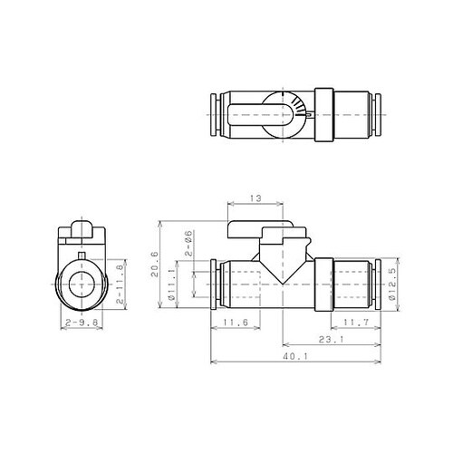 6mm ミニボールバルブ EA425TA
