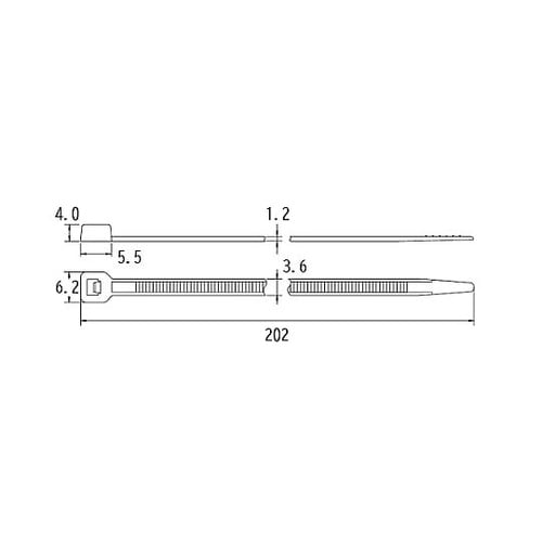 202x 3.6mm 結束バンド(耐候性