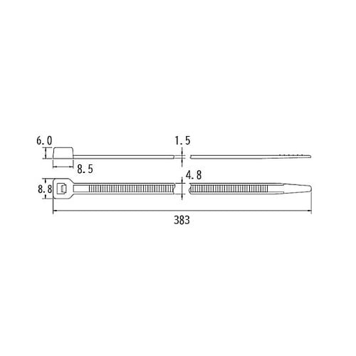 383x 4.8mm 結束バンド(耐候性