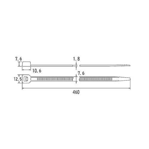 460x 7.6mm 結束バンド(耐候性