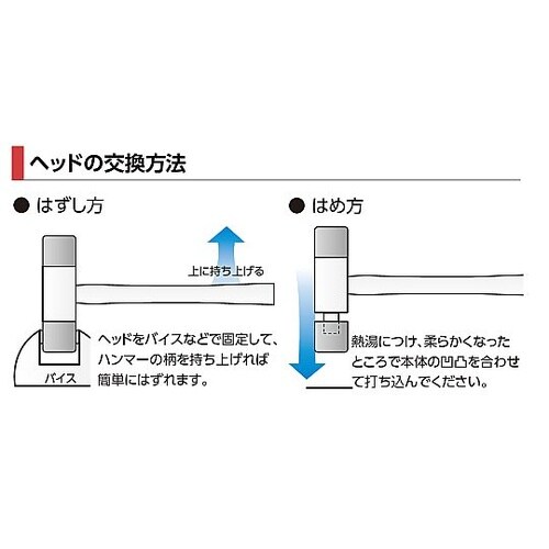 420g/φ32x310mm ゴムハンマ