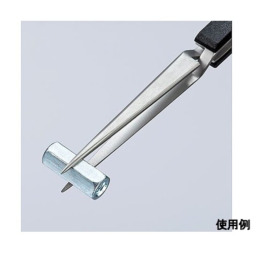 165mm 逆作用ピンセット(直/ステン