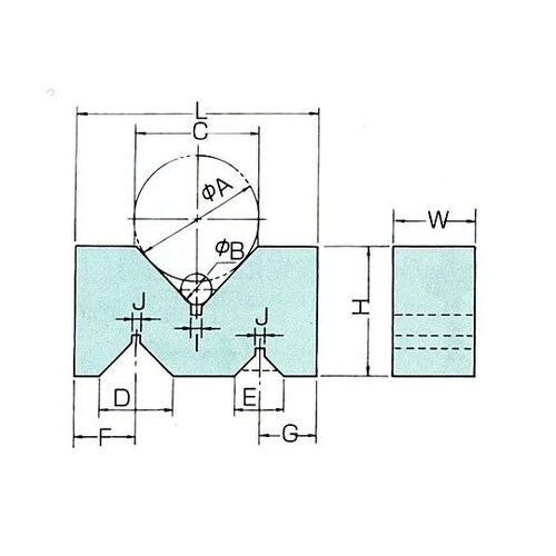 150x 90x 60mm Vブロック(