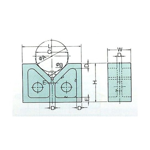 75x 60x 32mm Vブロック(B