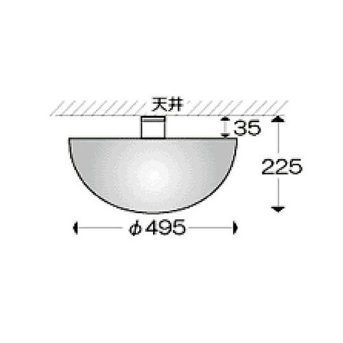 φ495x225mm ドーム型ミラー(ア