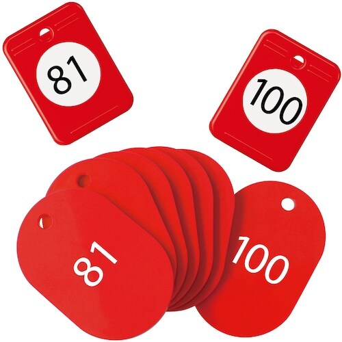 OP クロークチケット 81ー100番 赤 (20