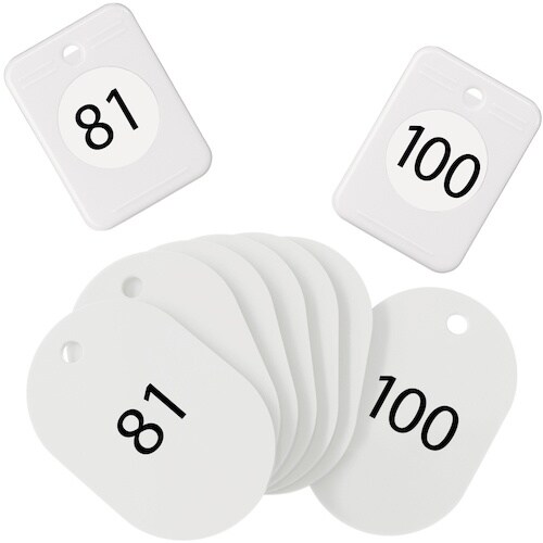 OP クロークチケット 81ー100番 白 (20