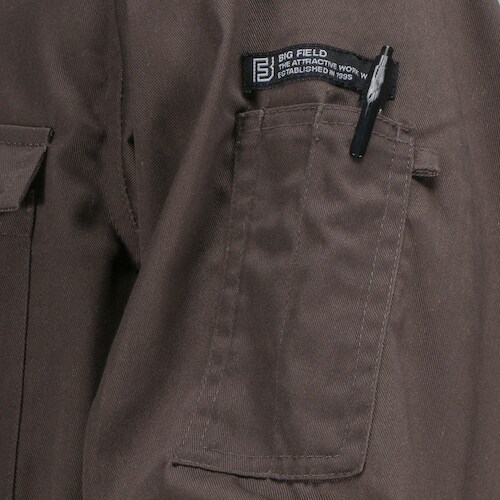 カジメイク TC長袖つなぎ服 ブラウン 5L