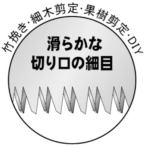 GS サヤ入剪定鋸 オオカミ(細目) 240mm
