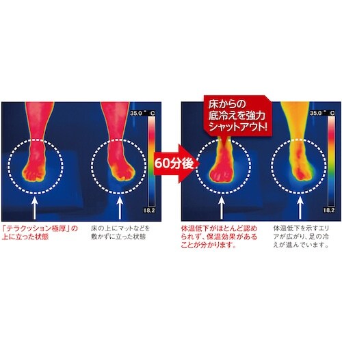 テラモト テラクッション極厚 グレー 1200×5