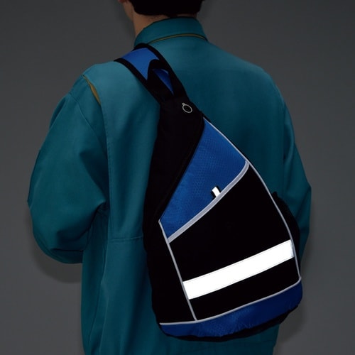 緑十字 防災用品 スリングバッグ(青)