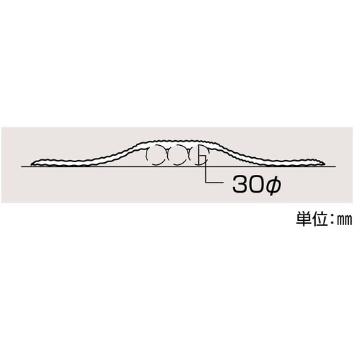 緑十字 ケーブル保護用マット 黒 ケーブル−426