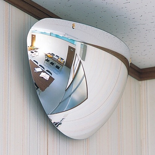 緑十字 ハーフドーム型ミラー(T字路安全確認用)