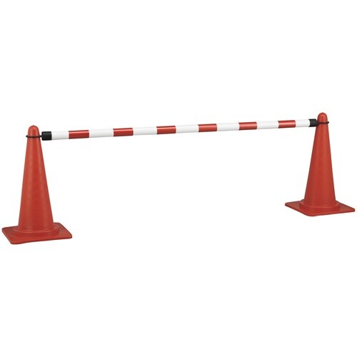 緑十字 トラ柄コーンバー 赤/白 コーンバーC(大