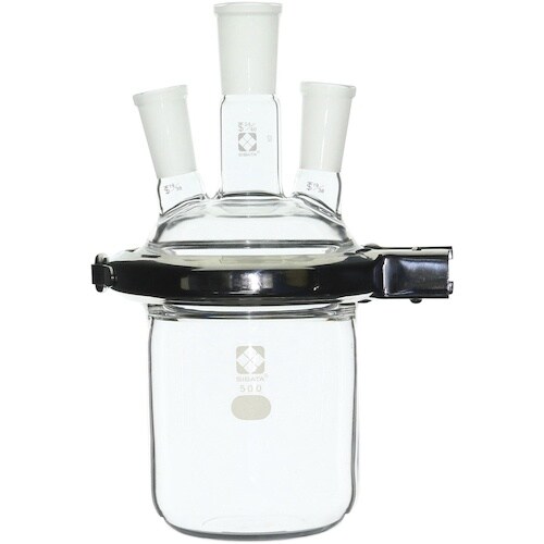 SIBATA セパラブルフラスコ 円筒形 バンド式