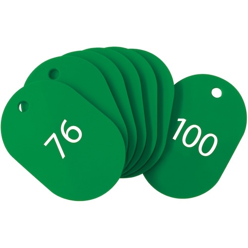 OP 番号札 大 番号入り76ー100 緑 (25