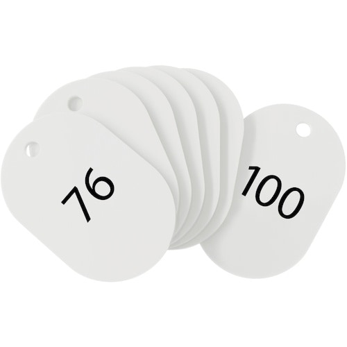 OP 番号札 大 番号入り76ー100 白 (25
