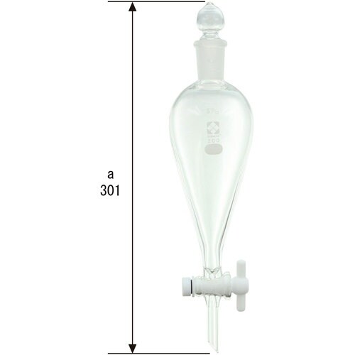 SIBATA 分液ロート スキーブ形 PTFEコッ