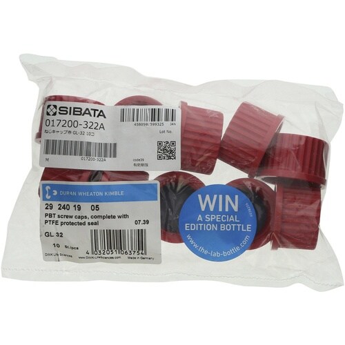 SIBATA 赤キャップ ねじ口びん用 GL−32