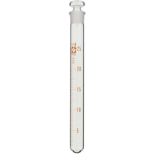 SIBATA 共通摺合共栓試験管 平栓付 25mL