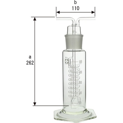 SIBATA 共通摺合ガス洗浄びん ウォルター式