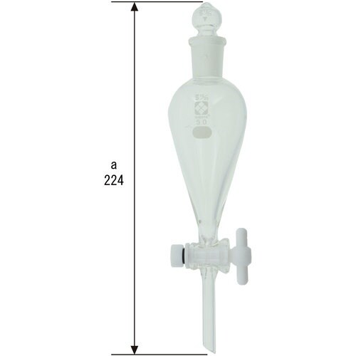 SIBATA 分液ロート スキーブ形 PTFEコッ