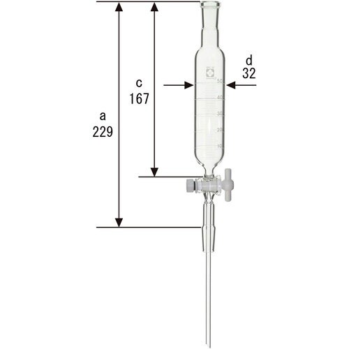 SIBATA SPC分液ロート 円筒形 PTFEコ