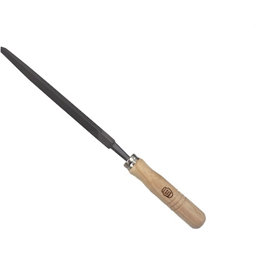 ツボサン 三角 200mm 中目 木柄付 BP入り