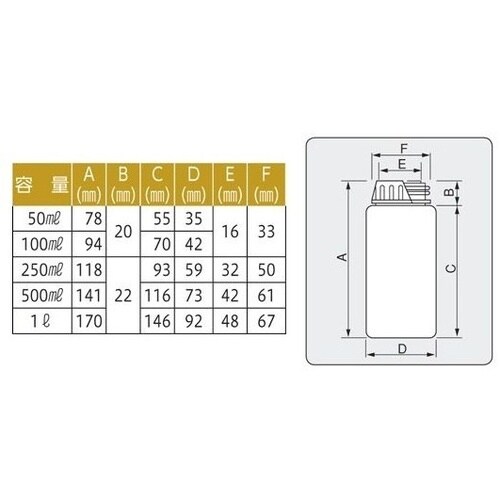 AS アイボーイ角瓶 100ml (100個入)