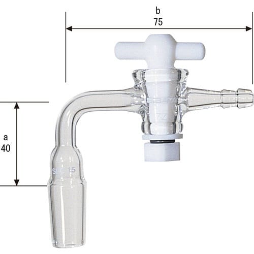 SIBATA SPC排気管 曲管 PTFEコック付