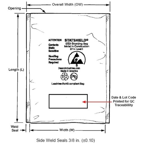 DESCO ESDバッグ、STATSHIELD、メ