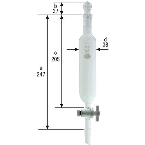 SIBATA SPC分液ロート 円筒形 PTFEコ