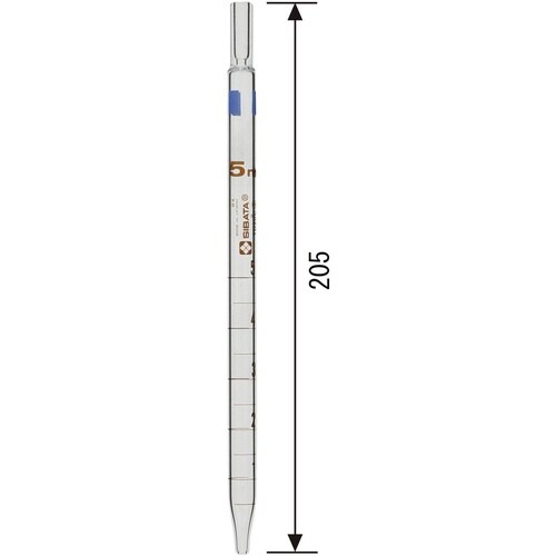 SIBATA メスピペット 先端目盛 極太大穴 5