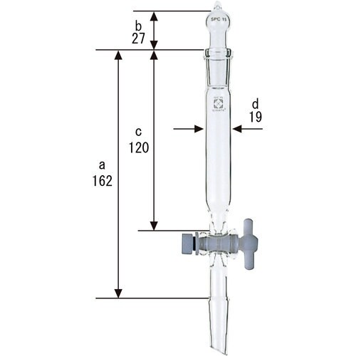 SIBATA SPC分液ロート 円筒形 PTFEコ
