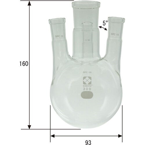 SIBATA SPC四口丸底フラスコ SPC−29