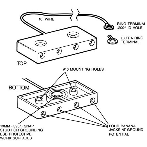 DESCO コード 4ヶ所共用接地 バナナジャック