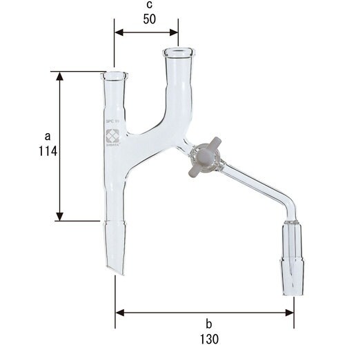 SIBATA SPC分留頭 流下流量調節コック付