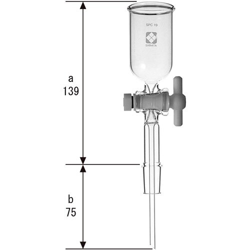 SIBATA SPCロート PTFEコック付