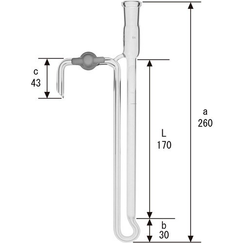 SIBATA SPCクロマト管 PTFEコック付