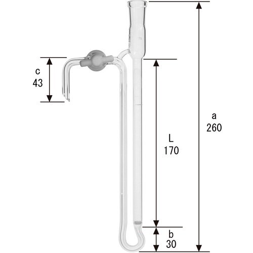 SIBATA SPCクロマト管 PTFEコック付